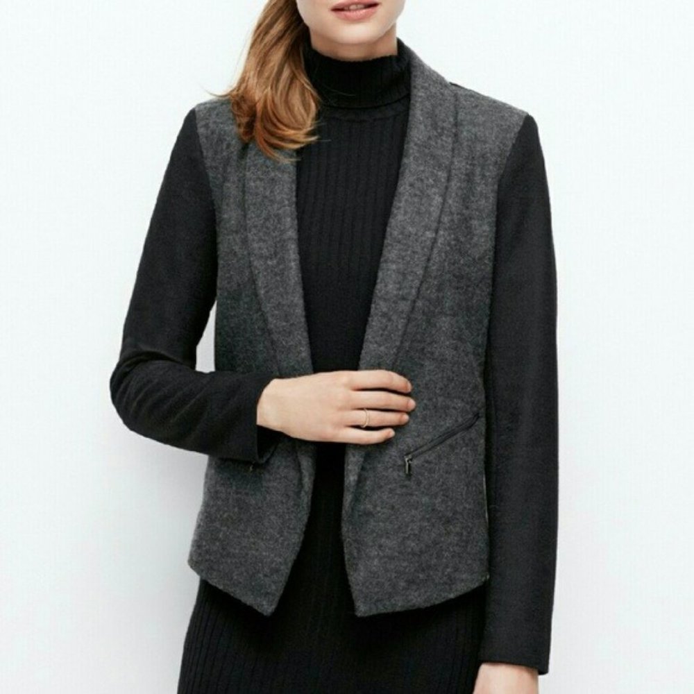 Ann Taylor Felted Wool Blazer Jacket - Size 10